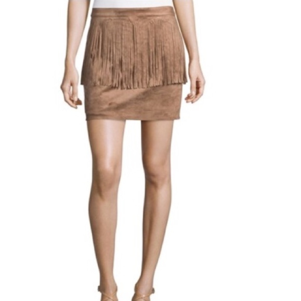 NWT Philosophy Suede Fringe Skirt